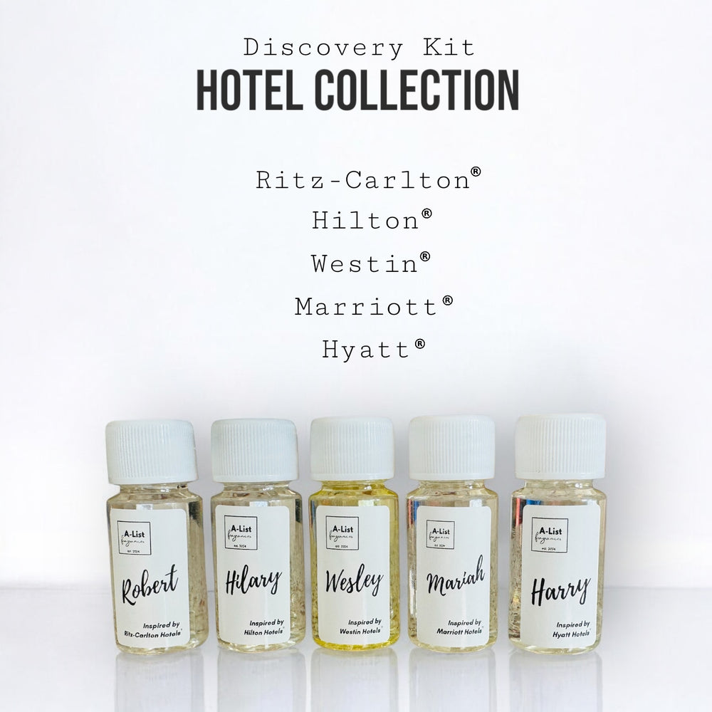 A-List Discovery Kit -  Five 10 ml Samples of our Hotel Collection or Spa Collection