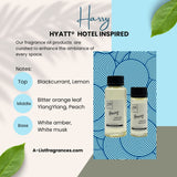 Hotel Scent Fragrance Oil : HARRY - Inspired by Hyatt Hotels® - A - List Fragrances